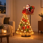 Decoração Natalina Encantada LED Solar + USB – Rena & Trenó